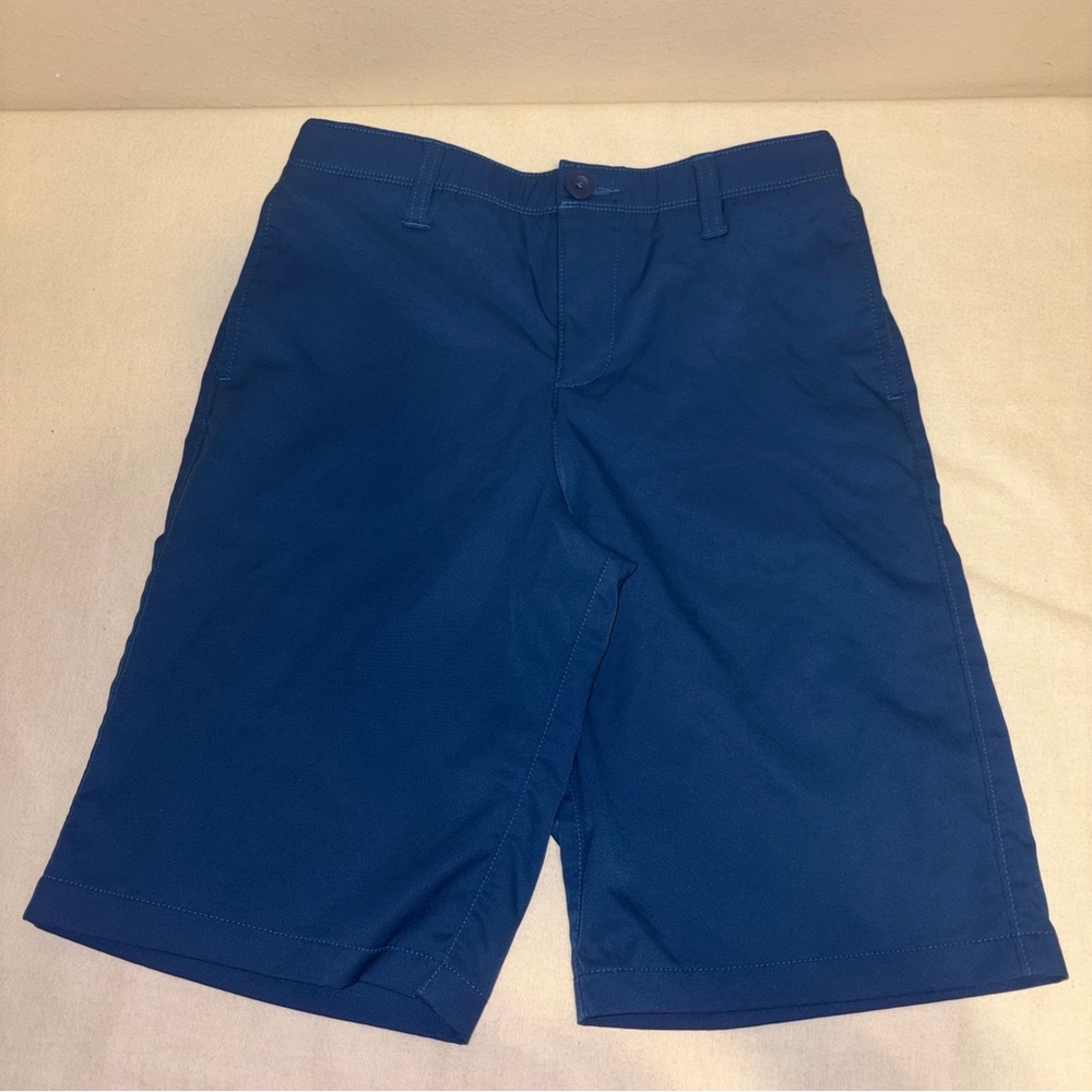 Under Amour Kids Boys Blue Shorts Golf Flat Front Size 14